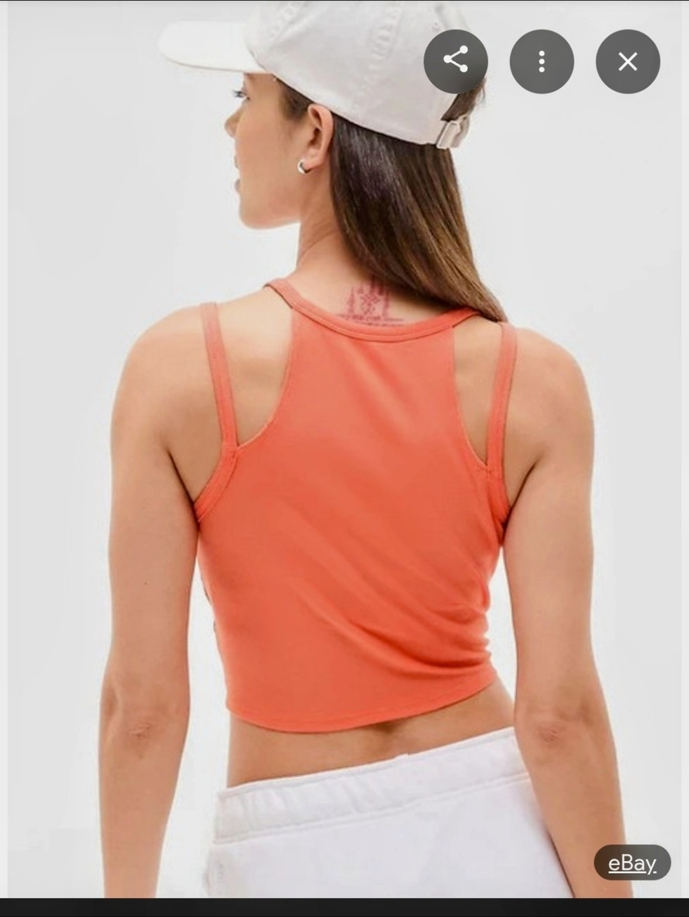 NWT Athleta Signature Rib Wide Binding Tank Cropped - Picture 2 of 6